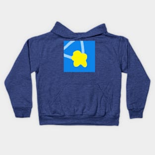 Retro Blue First Trophy Abstract Art Kids Hoodie